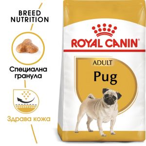 Royal Canin Pug Adult - за кучета порода мопс на възраст над 8 месеца  - 1.5 кг