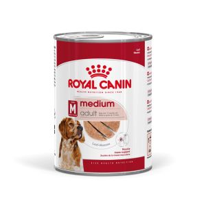 Royal Canin Medium Adult Can - Пълноценна мокра храна за кучета в зряла възраст от средни породи (от 11 до 25кг) - oт 12 месеца до 7 години, консерва 410 гр