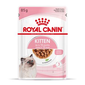 ROYAL CANIN KITTEN in GRAVY 12x85g - мокра храна със сос в пауч за подрастващи котенца до 12 месеца