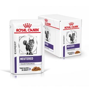 Royal Canin VCN Neutered Maintenance Pouch - Пълноценна мокра храна в пауч за котки в зряла възраст от кастрирането до 7-годишна възраст - 12х85 гр