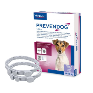Virbac Prevendog - Противопаразитна каишка 60 см - за кучета с тегло до 25 кг - 2 броя в кутия