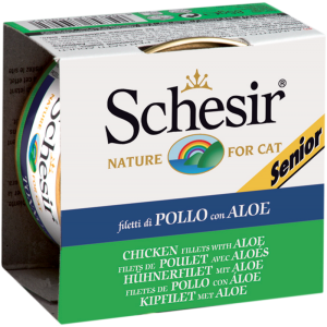 Schesir Senior Chicken & Aloe мокра храна за котка 85 гр. 