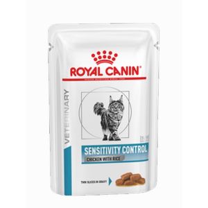 Royal Canin Sensitivity Control Chicken&Rice Pouch - лечебна мокра храна за котки с хранителни алергии 12x85гр