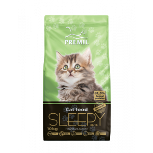 Premil Sleepy/Kitten - пълноценна храна за подрастващи котенца до 1 година, бременни и кърмещи котки с пилешко и патешко месо 