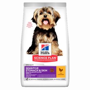 Hill's Science Plan Canine Small&Mini Sensitive Stomach&Skin - кучета малки породи с чувствителни стомах и кожа- 1,5 кг