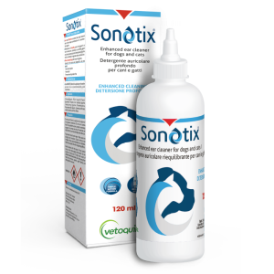 Vetoquinol - Sonotix / сонотикс / - ушен лосион 8-степенно почистване без киселини и парабени 120 мл.