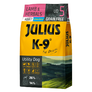 JULIUS-K9® GRAIN FREE ADULT LAMB 10 kg – Хипоалергенна суха храна за кучета с агнешко и билки без зърнени култури, 10 кг