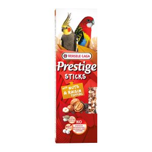 Versele-Laga Prestige Sticks Big Parakeets Nuts & Raisin topping 2 бр х 70 гр - 2бр. стикове за средни папагали с ядки и стафиди, 140 гр