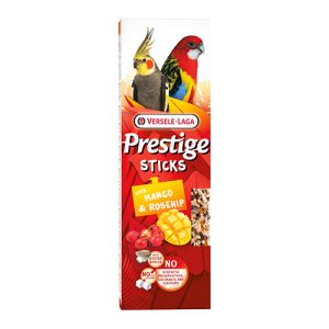 Versele-Laga Prestige Sticks Big Parakeets Mango & Rosehip 2 бр х 70 гр - 2бр. стикове за средни папагали с манго и шипки, 140 гр