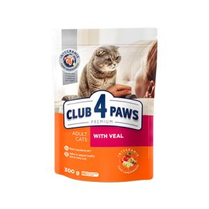 Club 4 Paws Adult Cat With Veal -  Премиум храна за израснали котки с телешко - различни разфасовки